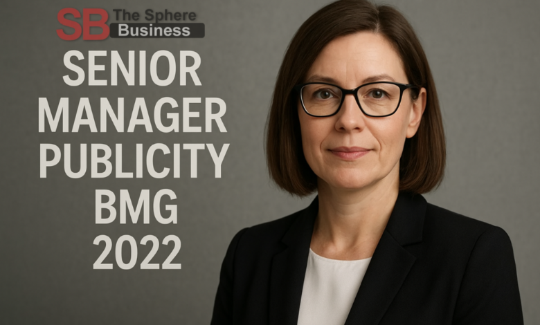 Senior Manager Publicity BMG 2022